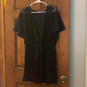 Black beach cover up